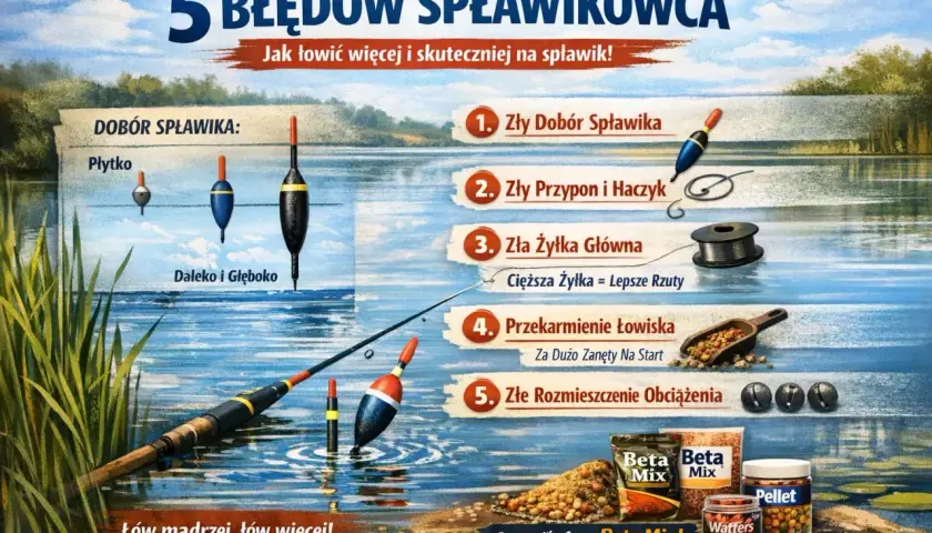 Zła żyłka główna to częsty błąd spławikowca. Wybierz odpowiednią, by łowić więcej!
