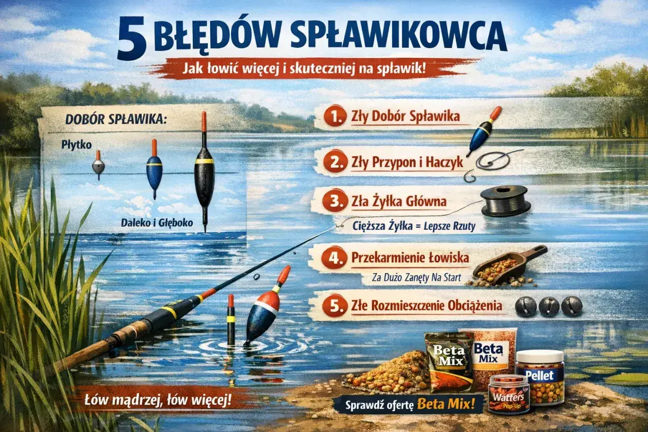 Zła żyłka główna to częsty błąd spławikowca. Wybierz odpowiednią, by łowić więcej!